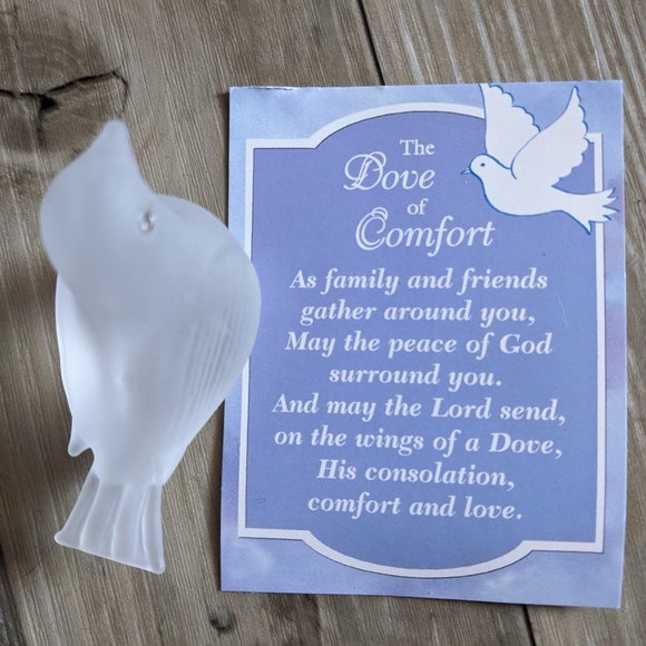 Abbey Press The Dove of Comfort Glass Figurine with Card and Box - Picture 6 of 8